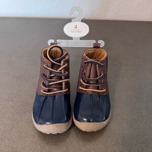 Angel Dear Navy and Brown Kids Boots